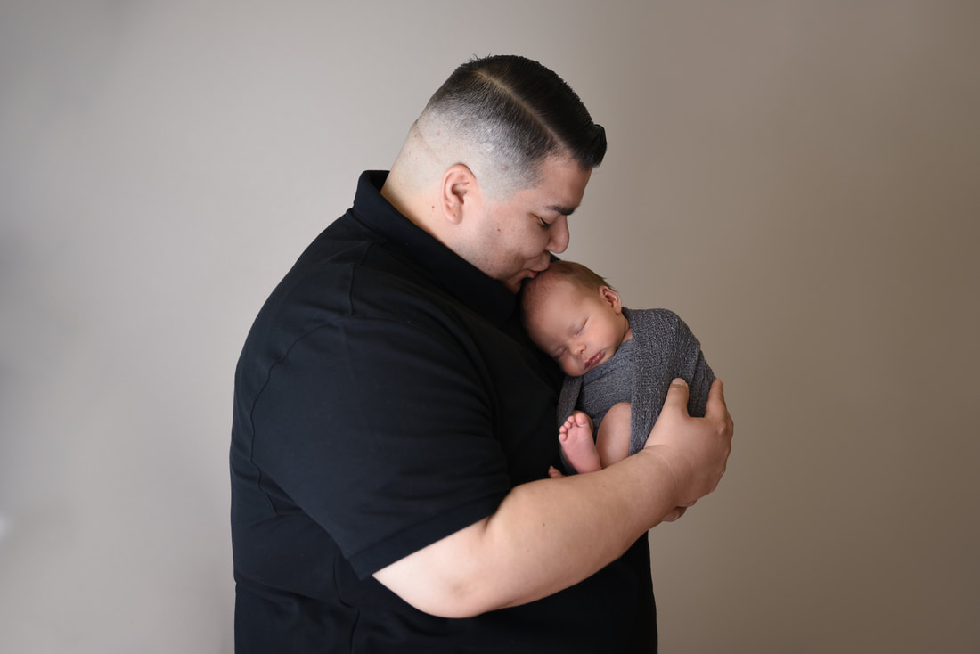 early bird baby boy with daddy {norco newborn photography}