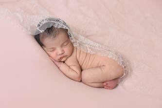 Norco-Glendora Newborn Photographer | Artistic Baby Photography {wrapped little one on white blanket}