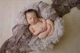 Norco-Glendora Newborn Photographer | Artistic Baby Photography {tiny little girl in purple}