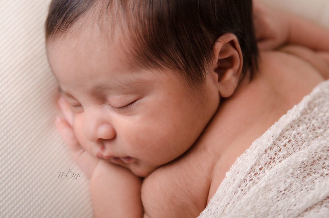 13 day old baby boy on blanket {norco newborn photography}