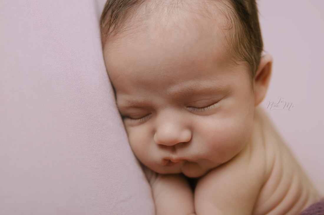 sleepy little girl macros ~ 15 day old baby {norco newborn photographer}